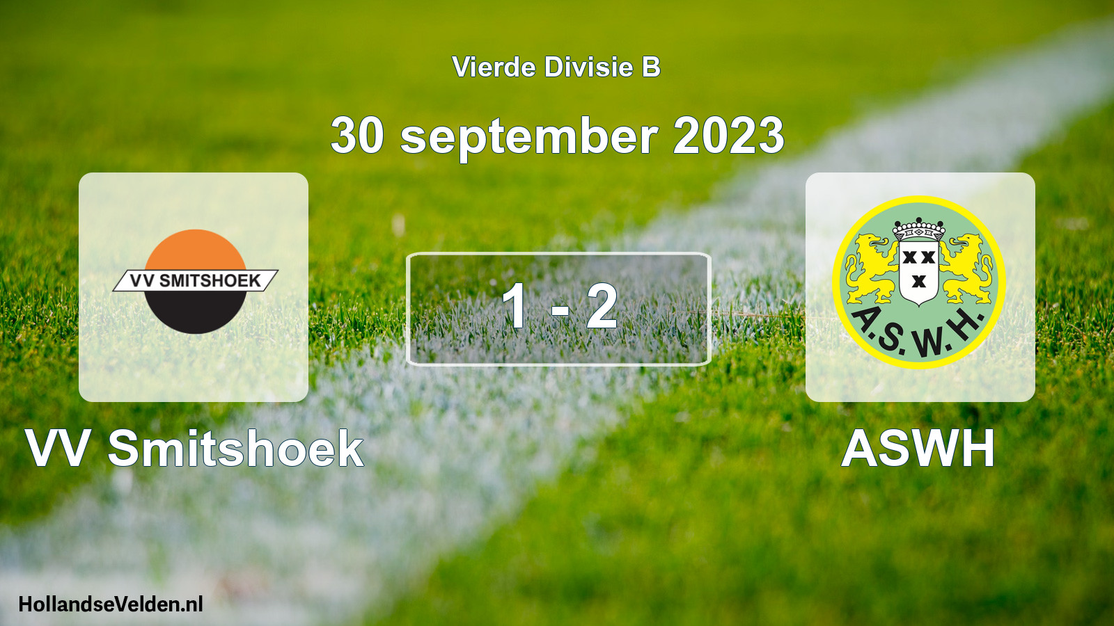 Total number of matches played: VV Smitshoek - ASWH 1 - 2 (30 September 2023)