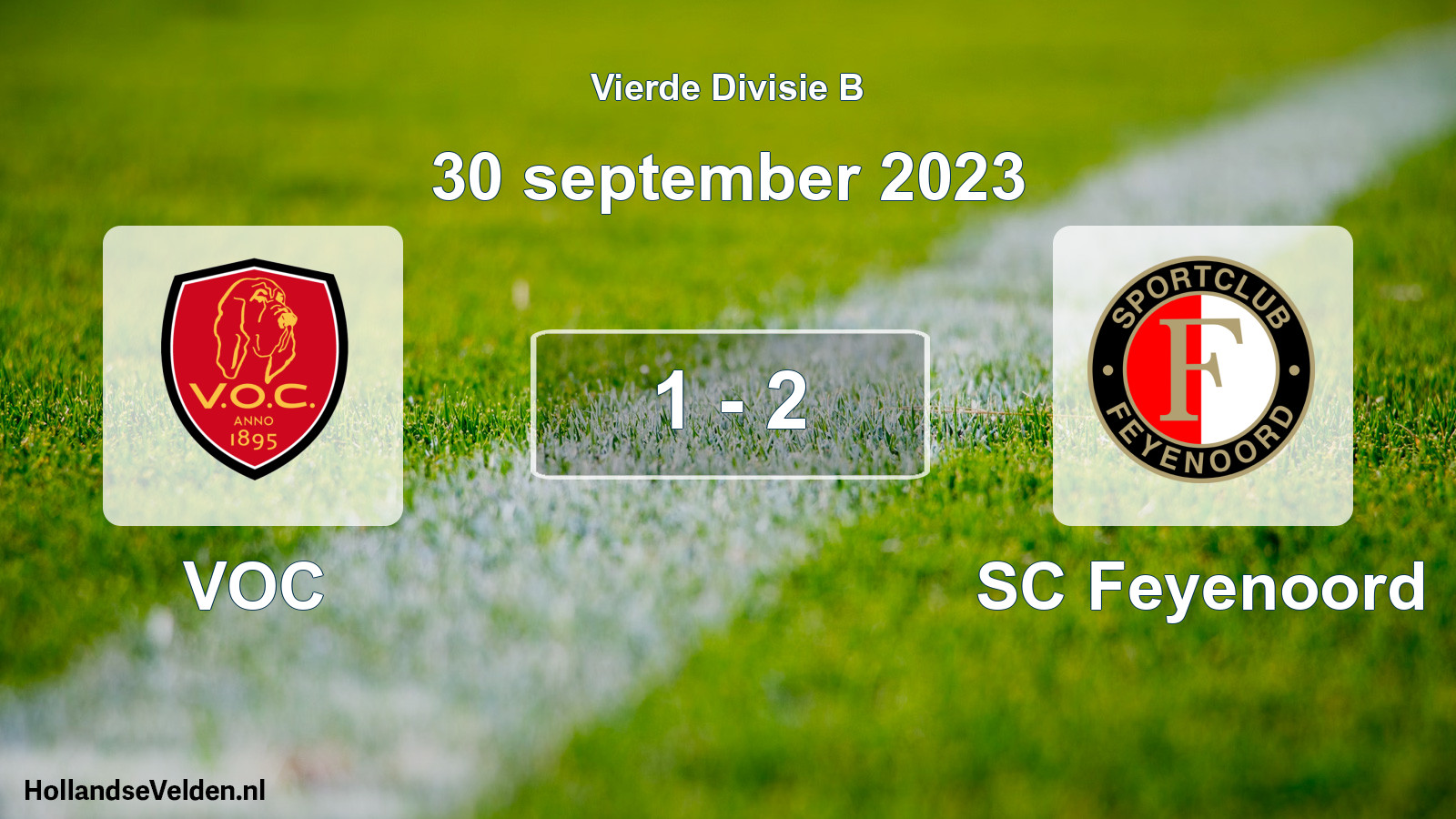 Total number of matches played: VOC - SC Feyenoord 1 - 2 (30 September 2023)