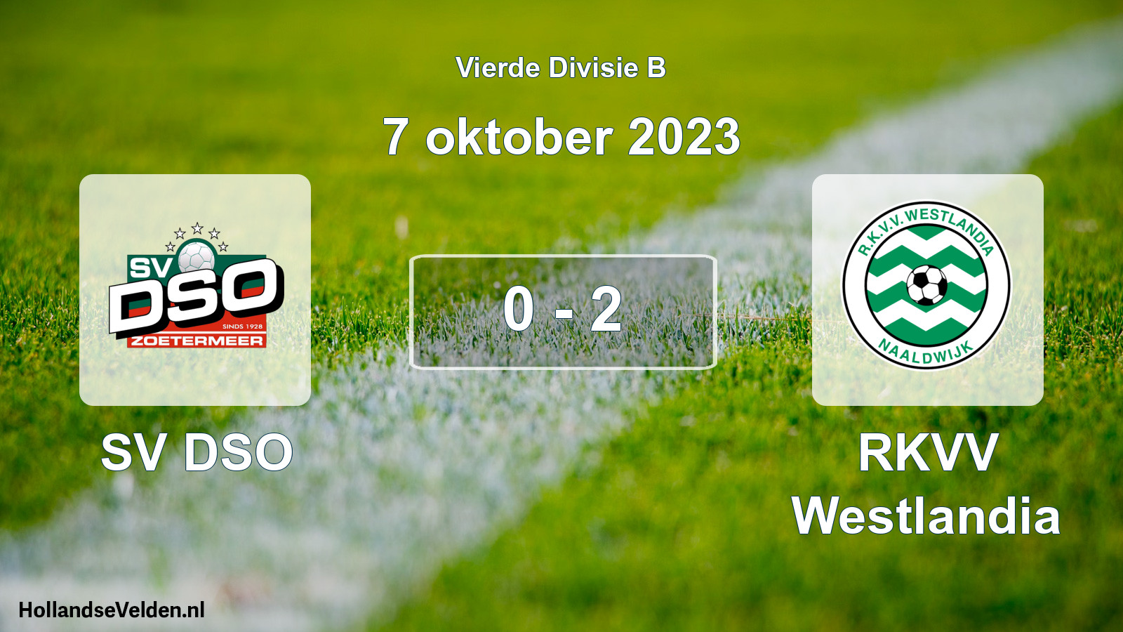 Total number of matches played: SV DSO - RKVV Westlandia 0 - 2 (7 October 2023)