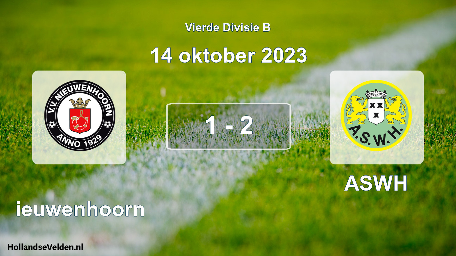 Total number of matches played: Nieuwenhoorn - ASWH 1 - 2 (14 October 2023)