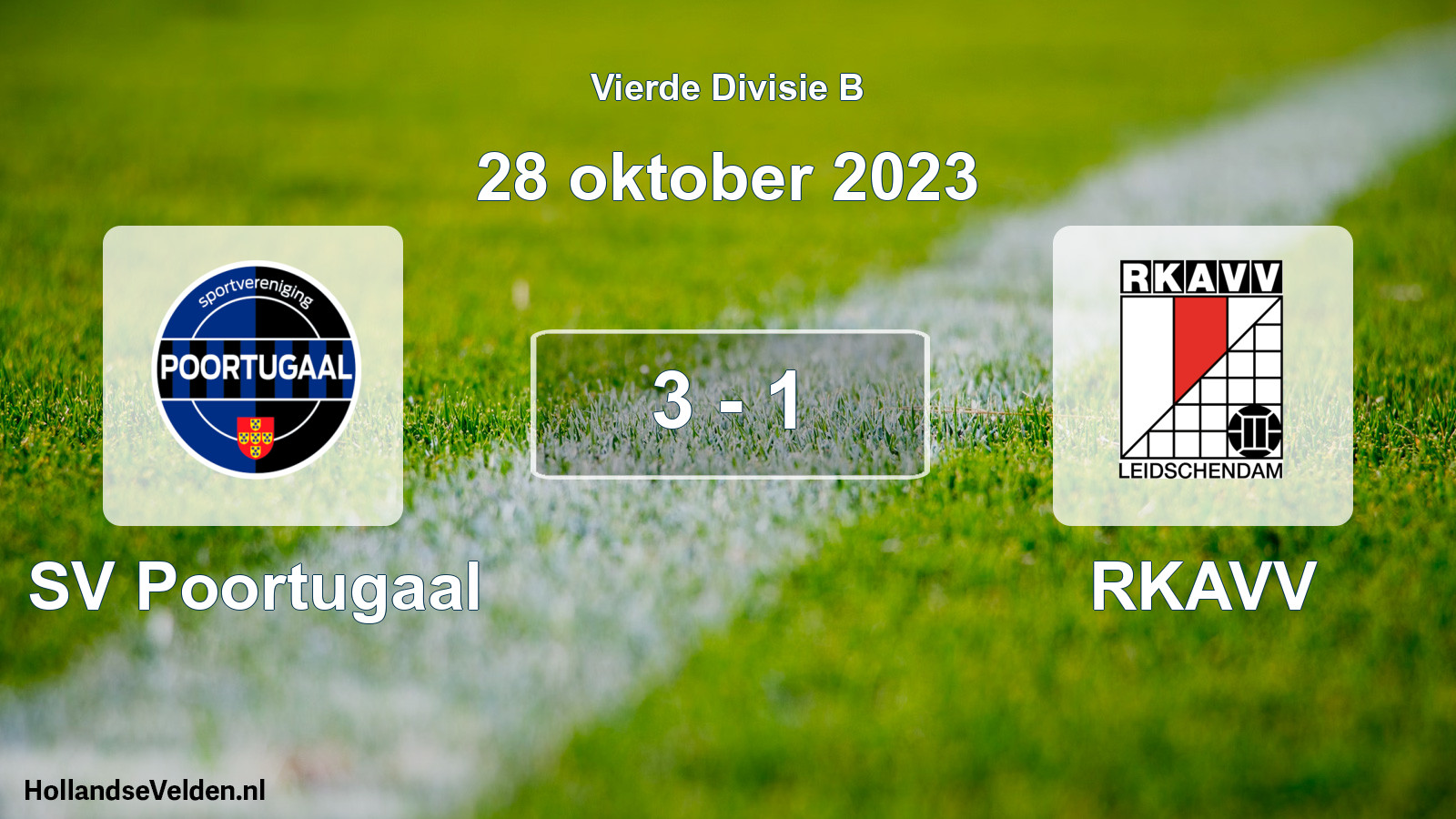 Total number of matches played: SV Poortugaal - RKAVV 3 - 1 (28 October 2023)