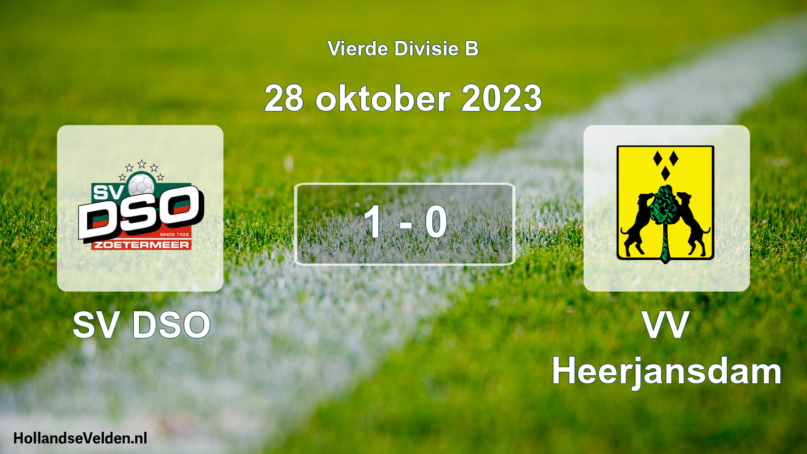 Total number of matches played: SV DSO - VV Heerjansdam 1 - 0 (28 October 2023)