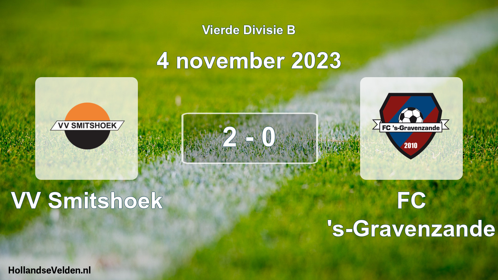 Total number of matches played: VV Smitshoek - FC 's-Gravenzande 2 - 0 (4 November 2023)