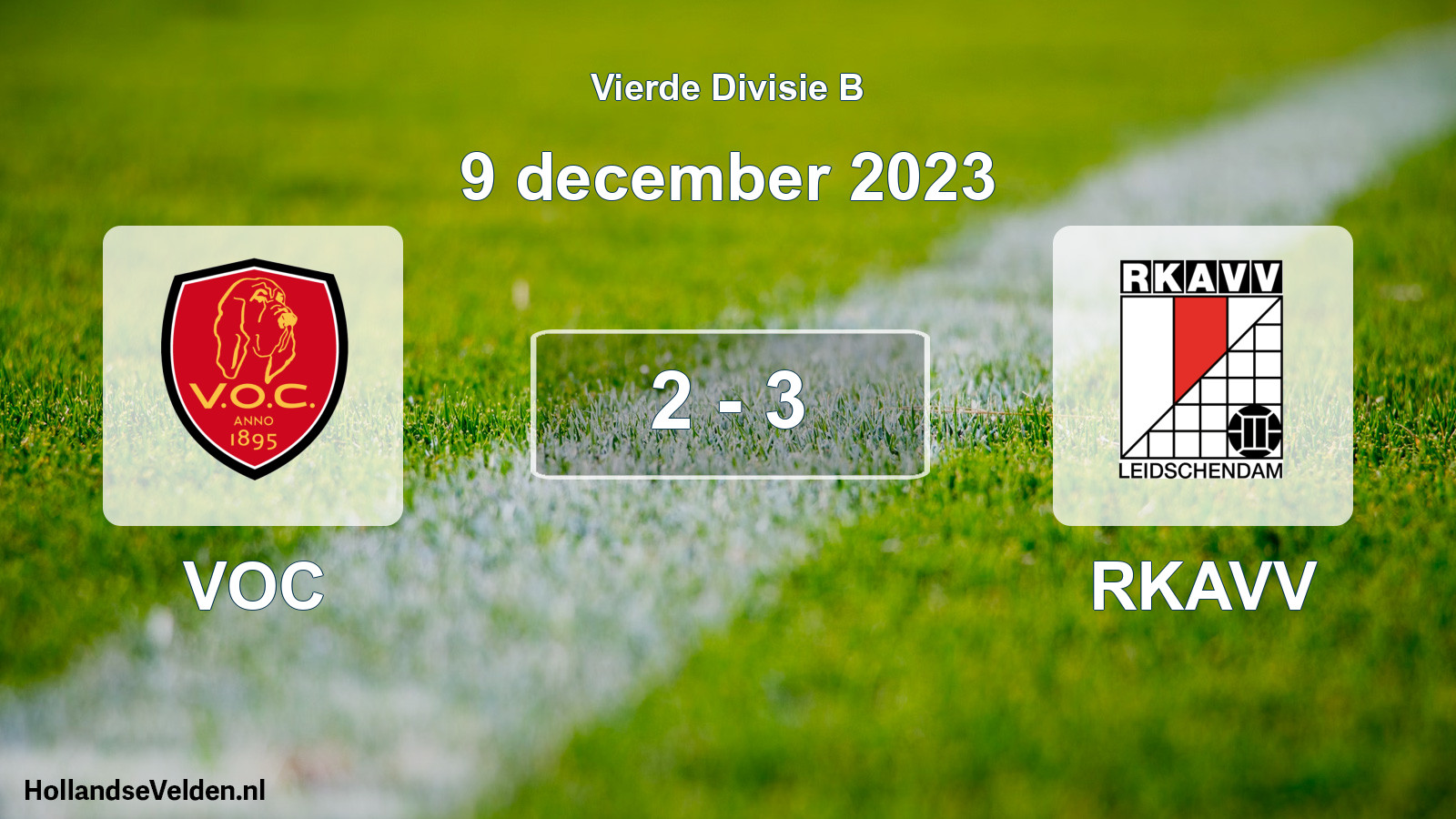 Total number of matches played: VOC - RKAVV 2 - 3 (9 December 2023)