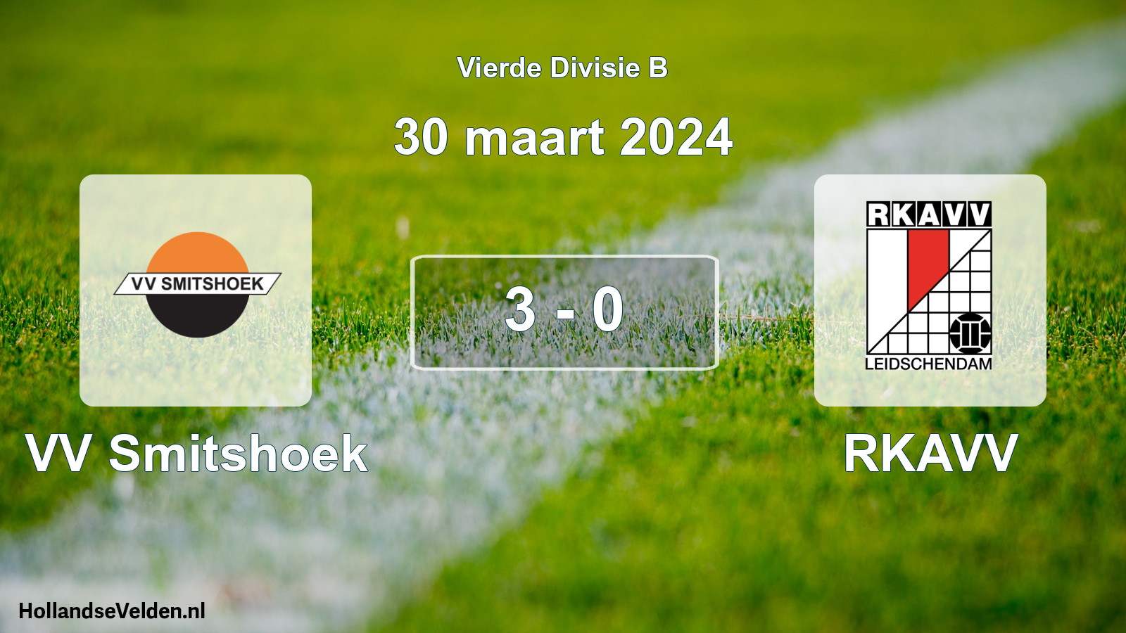 Total number of matches played: VV Smitshoek - RKAVV 3 - 0 (30 March 2024)