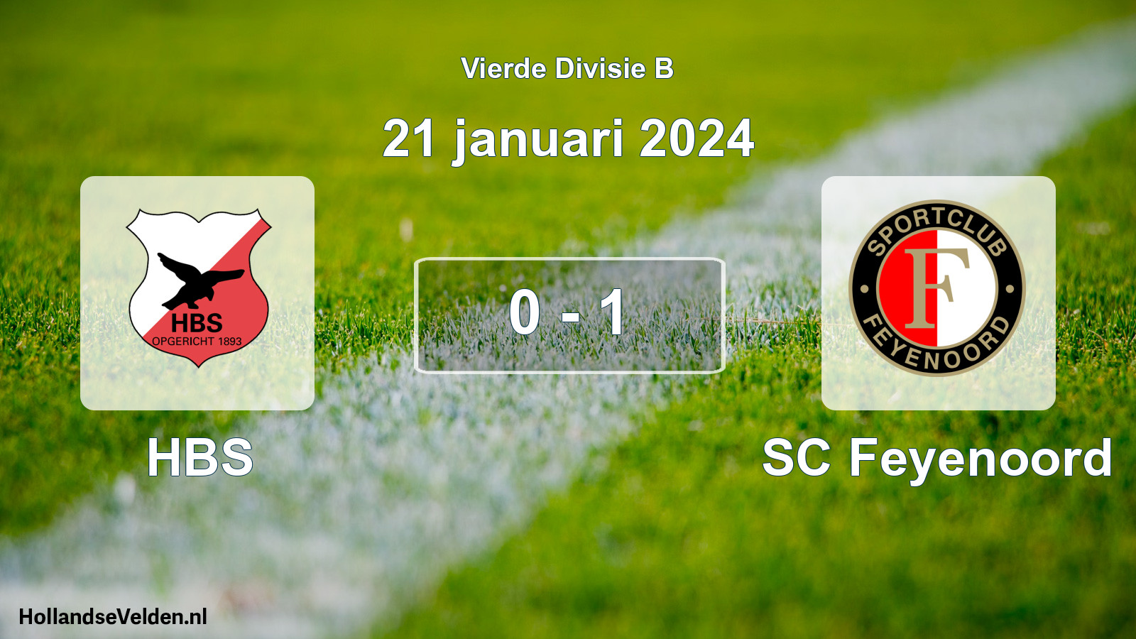 Total number of matches played: HBS - SC Feyenoord 0 - 1 (21 January 2024)