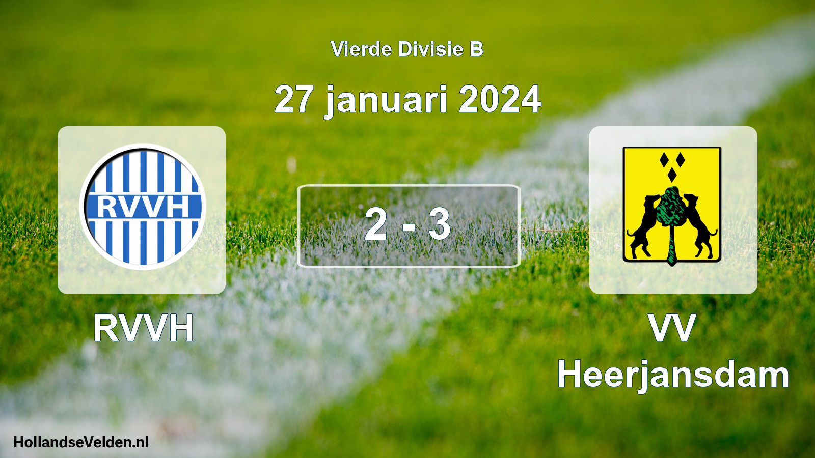 Total number of matches played: RVVH - VV Heerjansdam 2 - 3 (27 January 2024)