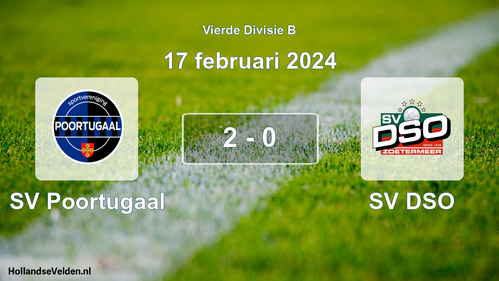 Total number of matches played: SV Poortugaal - SV DSO 2 - 0 (17 February 2024)