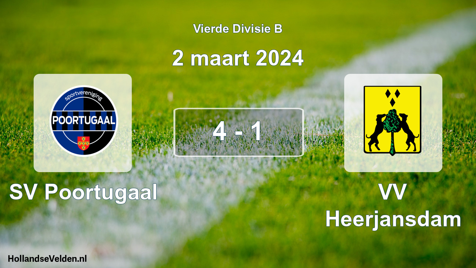 Total number of matches played: SV Poortugaal - VV Heerjansdam 4 - 1 (2 March 2024)