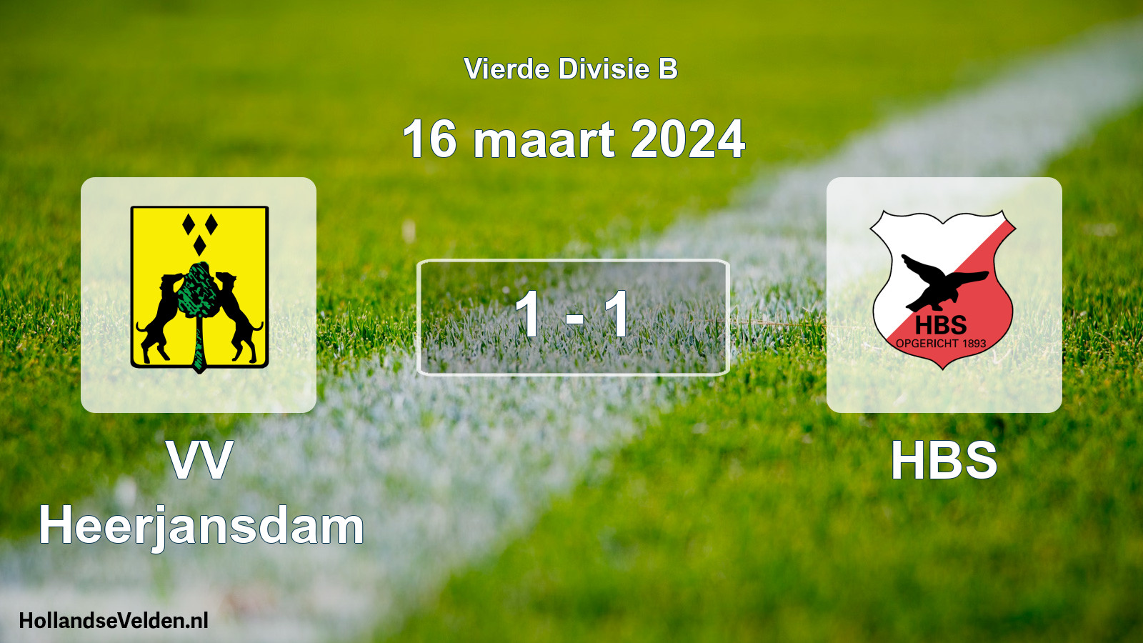 Total number of matches played: VV Heerjansdam - HBS 1 - 1 (16 March 2024)