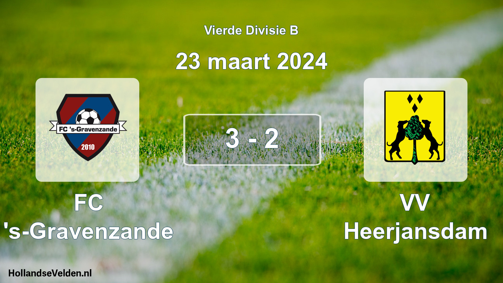 Total number of matches played: FC 's-Gravenzande - VV Heerjansdam 3 - 2 (23 March 2024)
