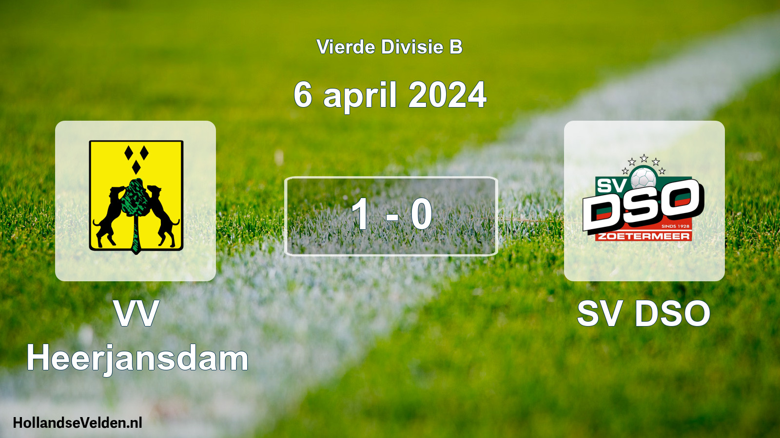 Total number of matches played: VV Heerjansdam - SV DSO 1 - 0 (6 April 2024)