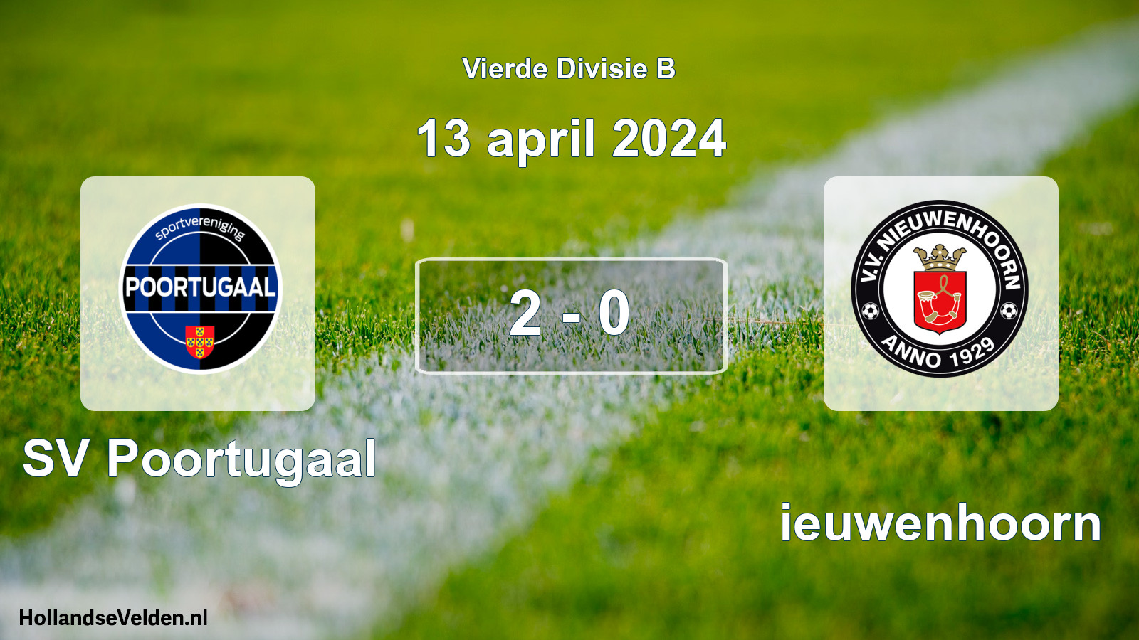 Total number of matches played: SV Poortugaal - Nieuwenhoorn 2 - 0 (13 April 2024)