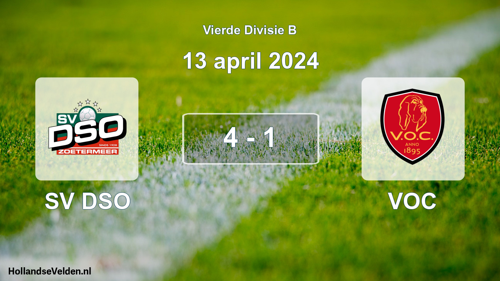 Total number of matches played: SV DSO - VOC 4 - 1 (13 April 2024)