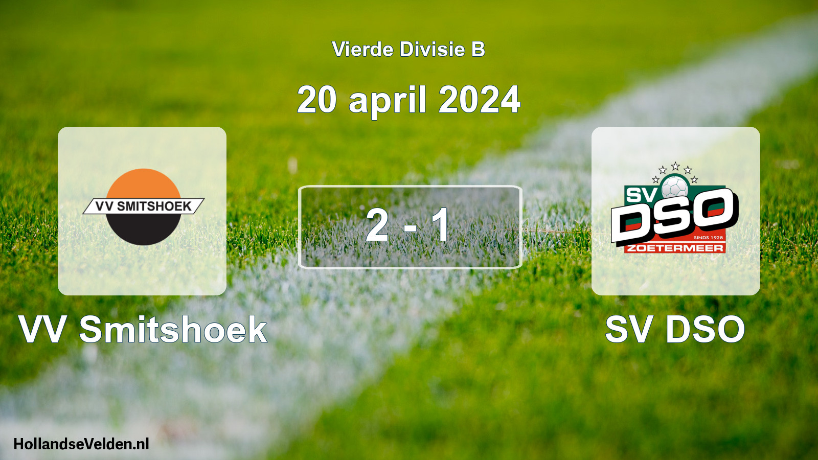 Total number of matches played: VV Smitshoek - SV DSO 2 - 1 (20 April 2024)