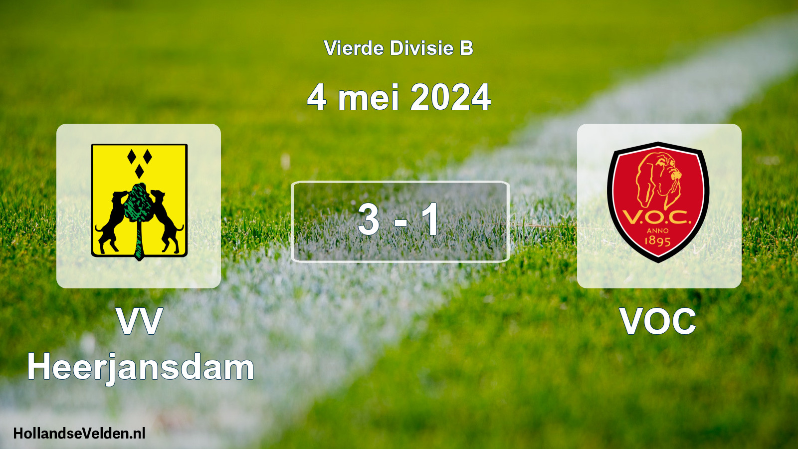 Total number of matches played: VV Heerjansdam - VOC 3 - 1 (4 May 2024)
