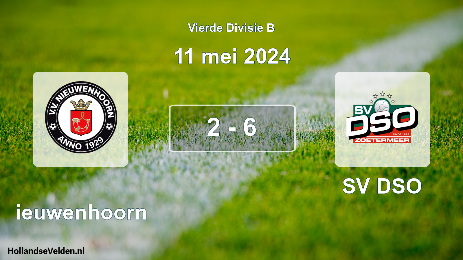 Total number of matches played: Nieuwenhoorn - SV DSO 2 - 6 (11 May 2024)