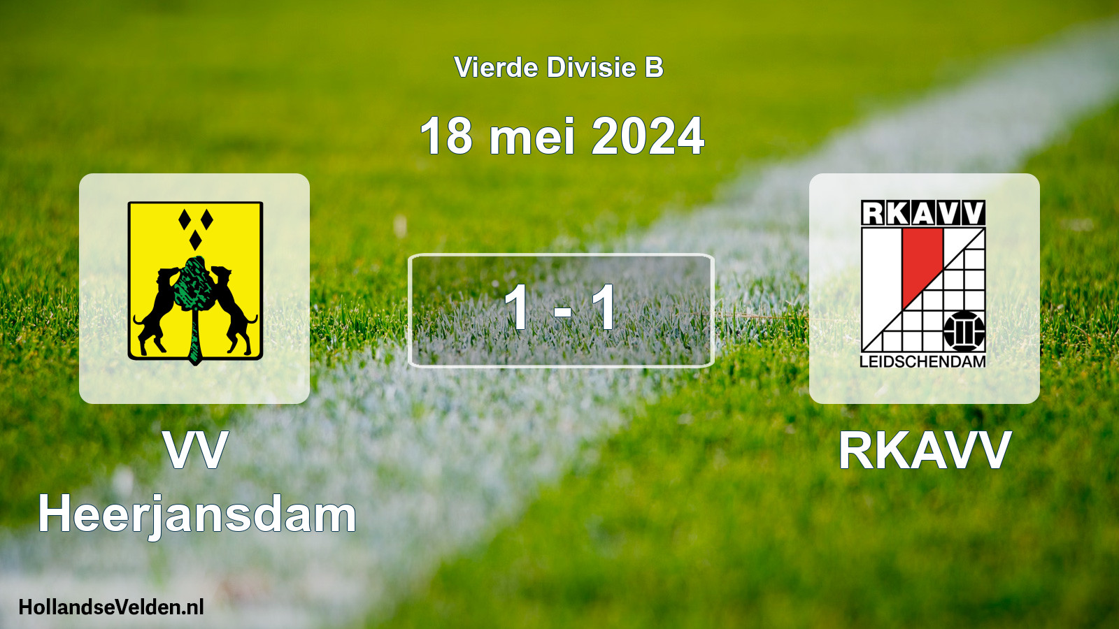 Total number of matches played: VV Heerjansdam - RKAVV 1 - 1 (18 May 2024)
