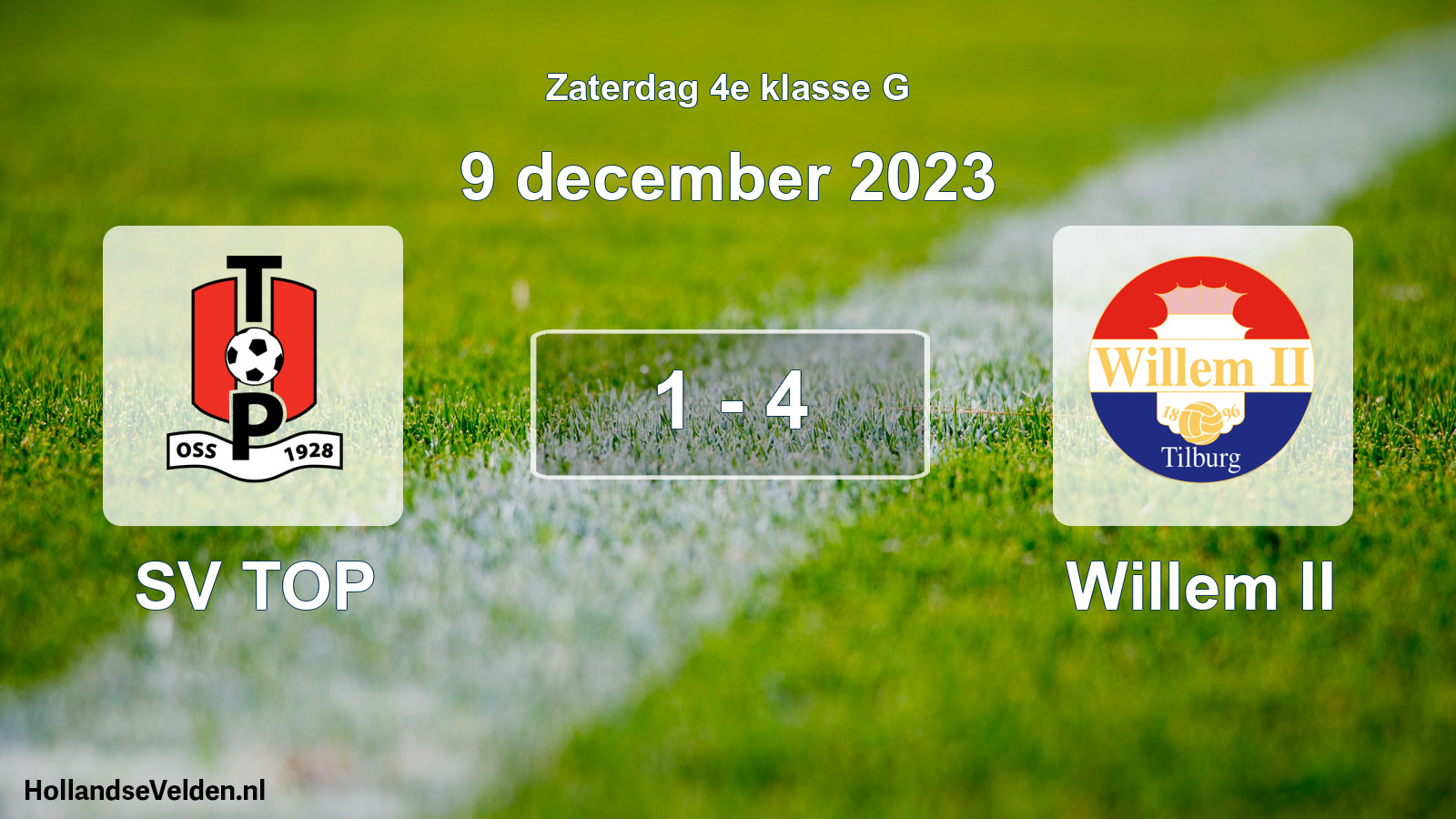 Total number of matches played: SV TOP - Willem II 1 - 4 (9 December 2023)
