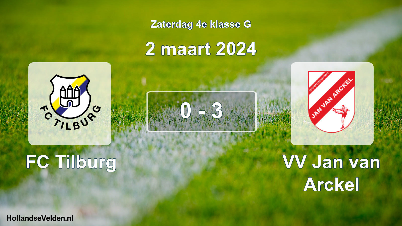 Total number of matches played: FC Tilburg - VV Jan van Arckel 0 - 3 (2 March 2024)