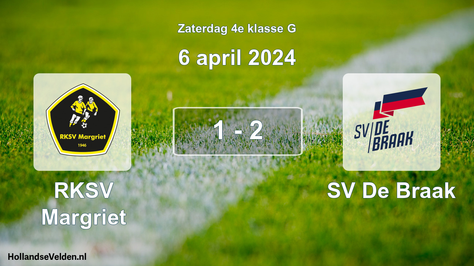 Total number of matches played: RKSV Margriet - SV De Braak 1 - 2 (6 April 2024)