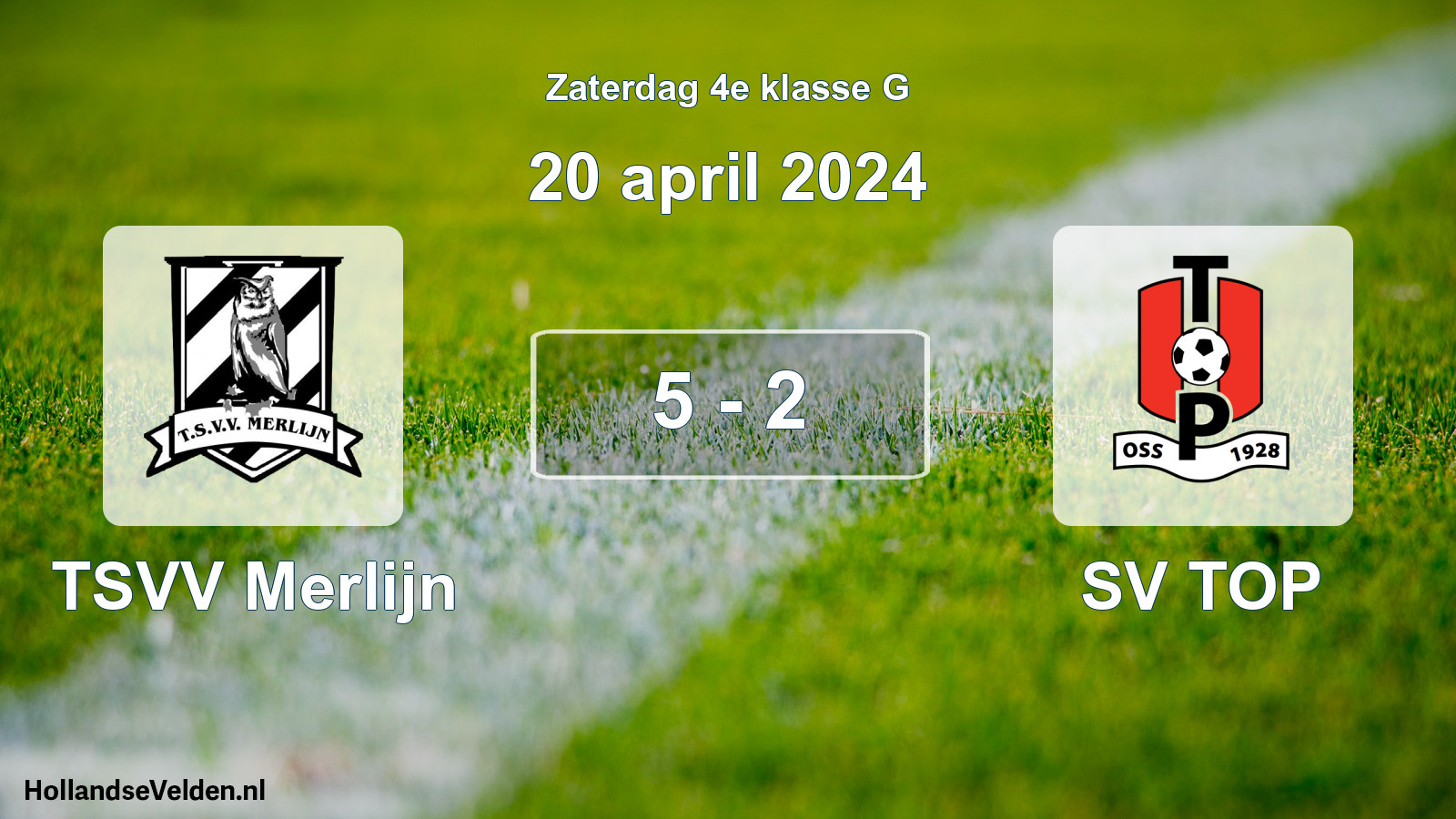 Total number of matches played: TSVV Merlijn - SV TOP 5 - 2 (20 April 2024)