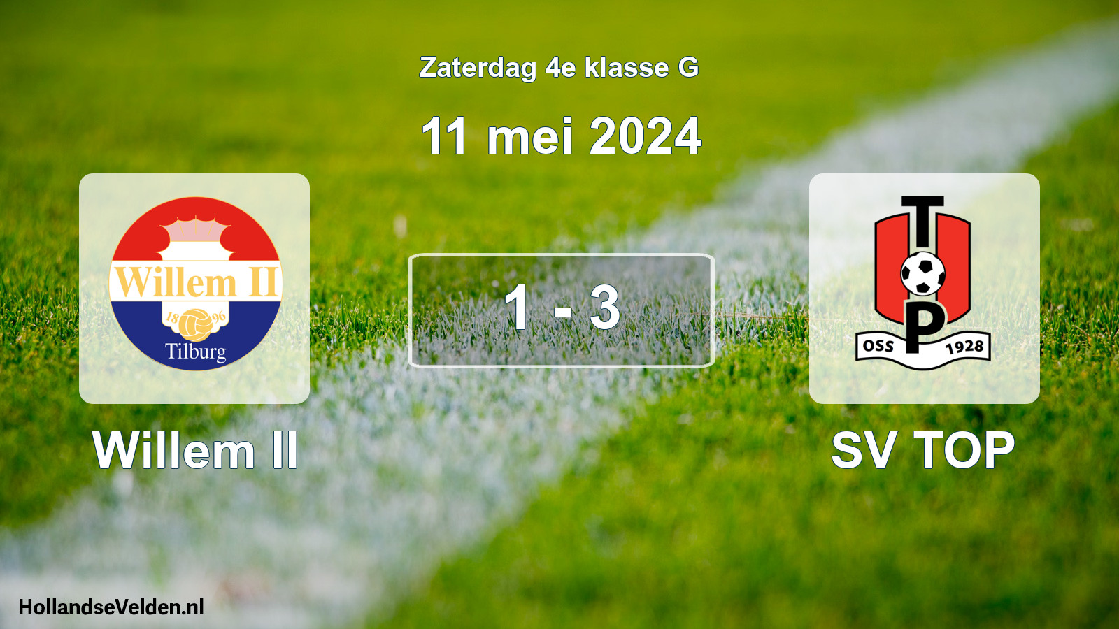 Total number of matches played: Willem II - SV TOP 1 - 3 (11 May 2024)