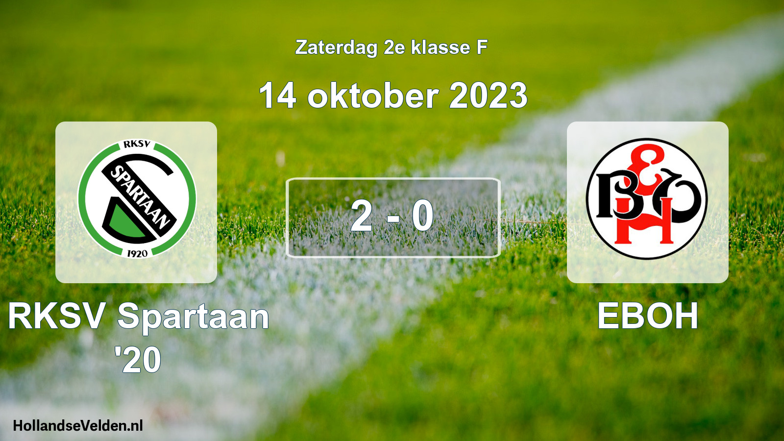 Total number of matches played: RKSV Spartaan '20 - EBOH 2 - 0 (14 October 2023)