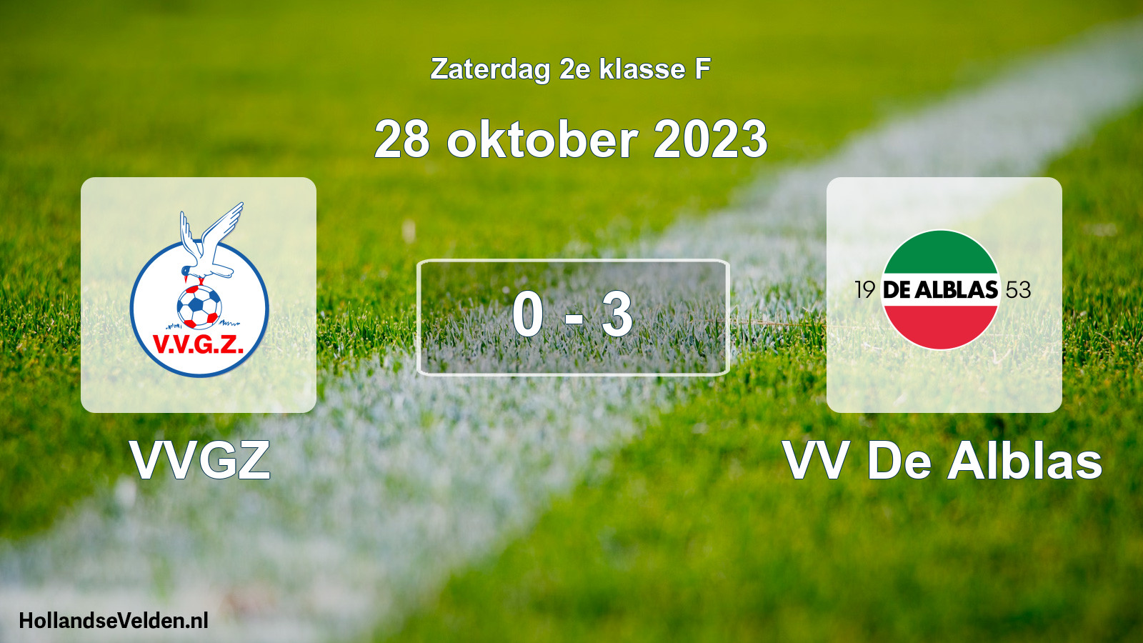 Total number of matches played: VVGZ - VV De Alblas 0 - 3 (28 October 2023)