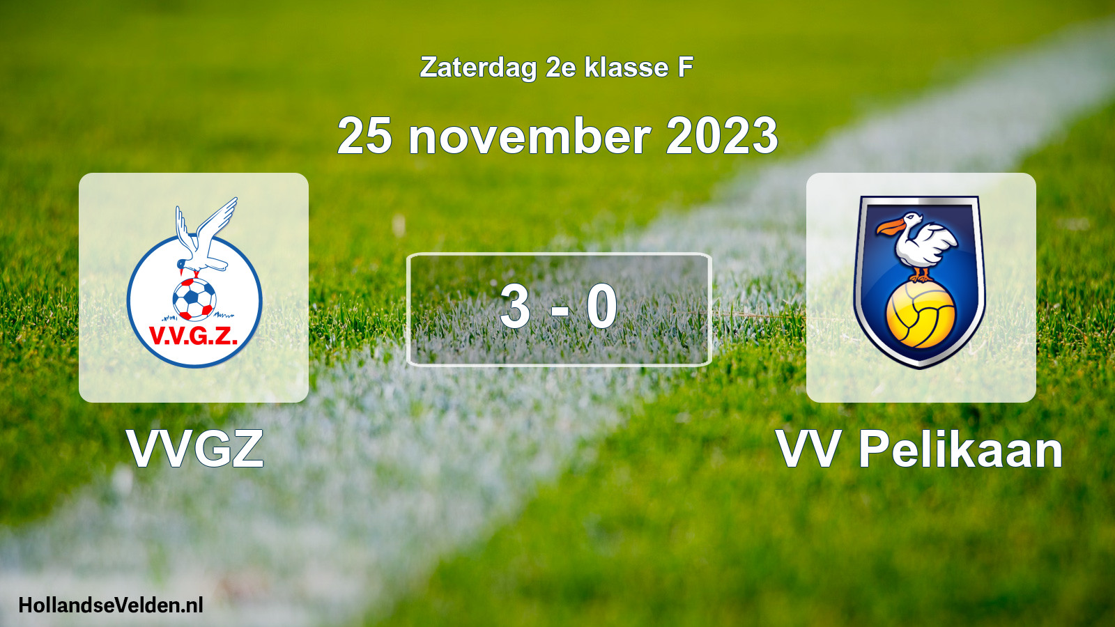 Total number of matches played: VVGZ - VV Pelikaan 3 - 0 (25 November 2023)
