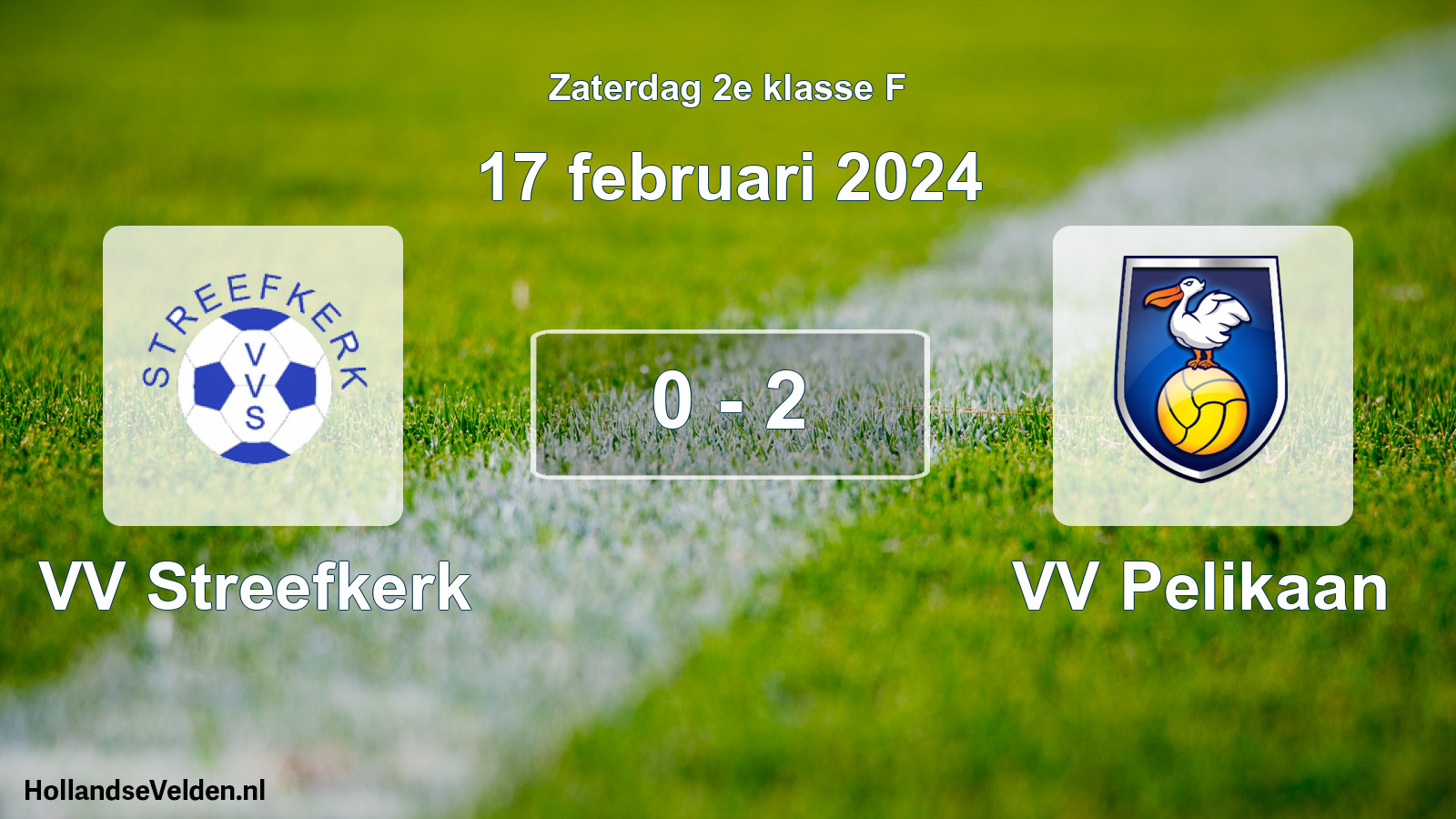 Total number of matches played: VV Streefkerk - VV Pelikaan 0 - 2 (17 February 2024)
