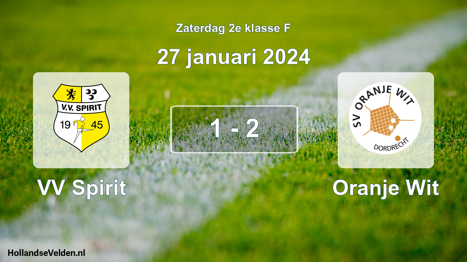 Total number of matches played: VV Spirit - Oranje Wit 1 - 2 (27 January 2024)