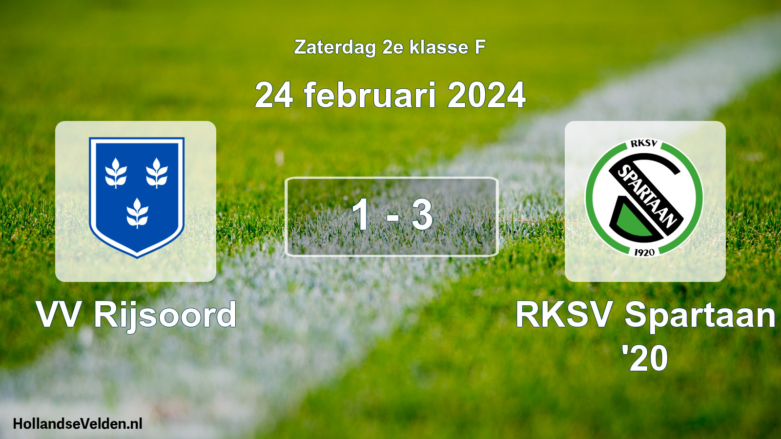 Total number of matches played: VV Rijsoord - RKSV Spartaan '20 1 - 3 (24 February 2024)