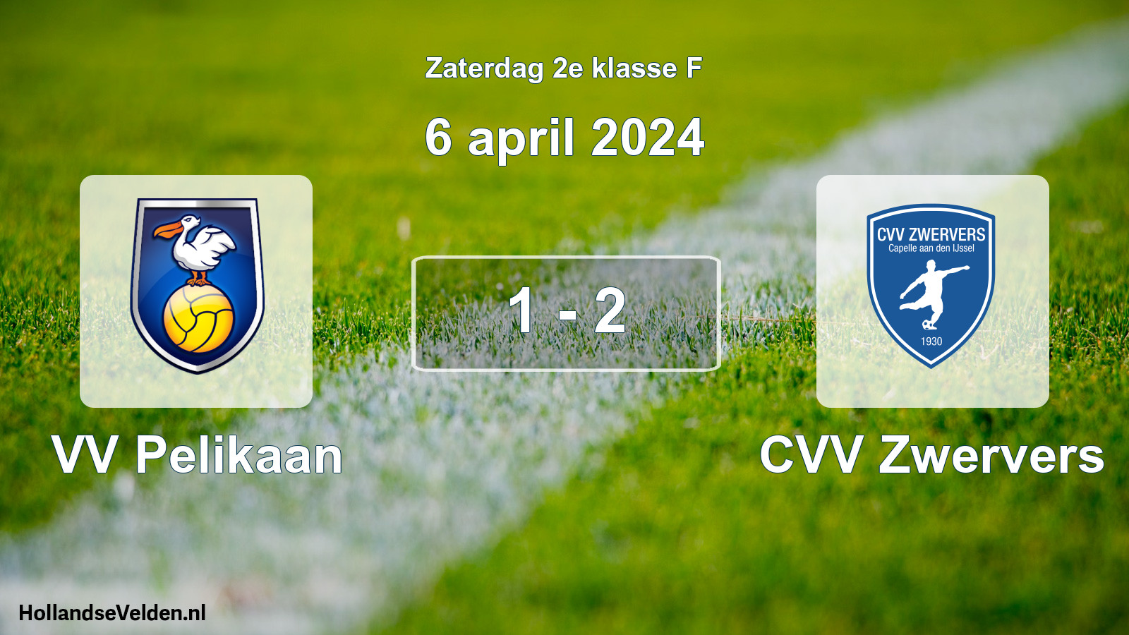 Total number of matches played: VV Pelikaan - CVV Zwervers 1 - 2 (6 April 2024)