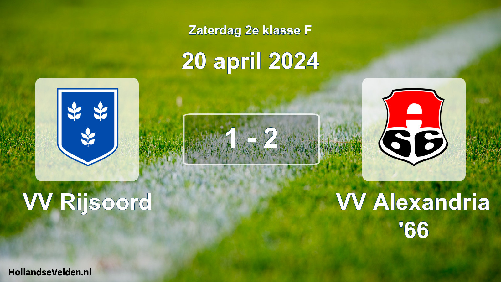 Total number of matches played: VV Rijsoord - VV Alexandria '66 1 - 2 (20 April 2024)