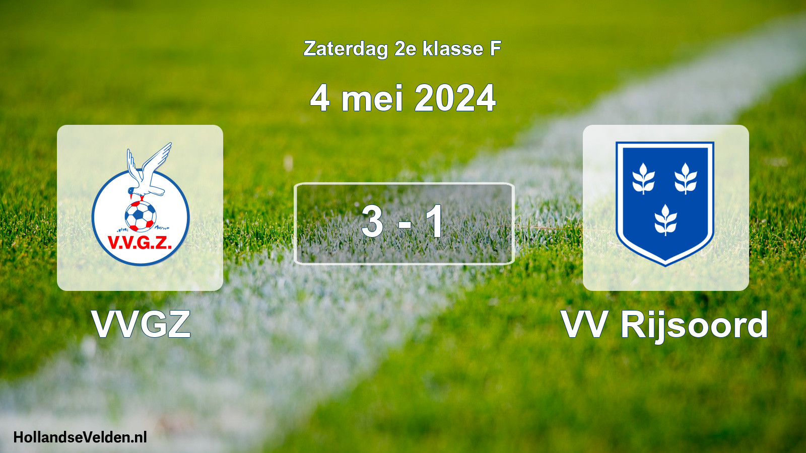 Total number of matches played: VVGZ - VV Rijsoord 3 - 1 (4 May 2024)