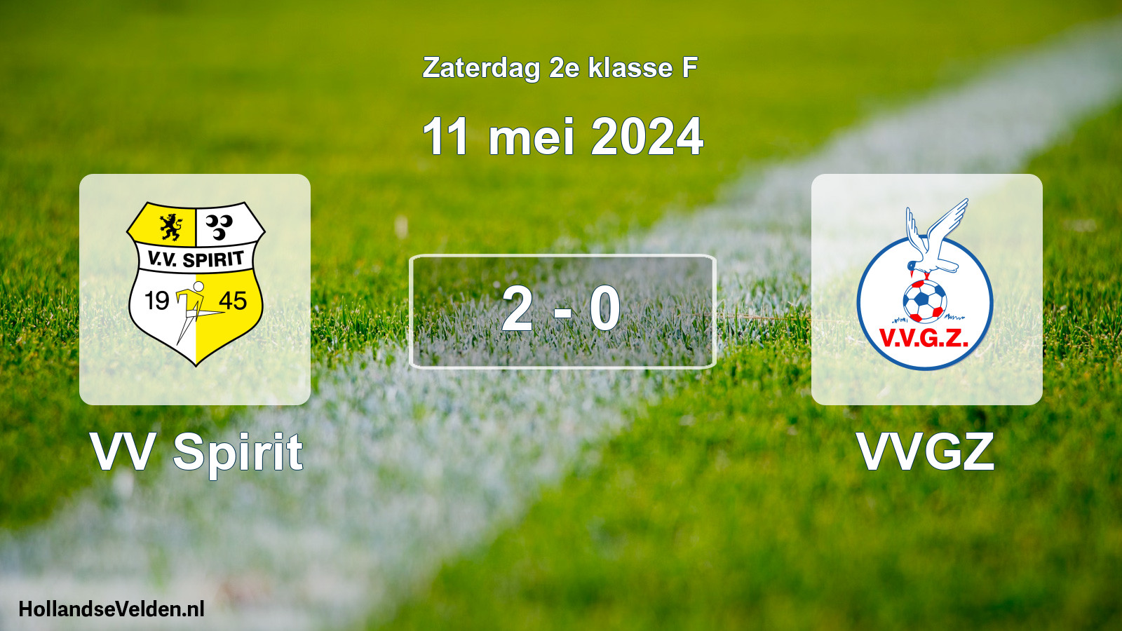 Total number of matches played: VV Spirit - VVGZ 2 - 0 (11 May 2024)