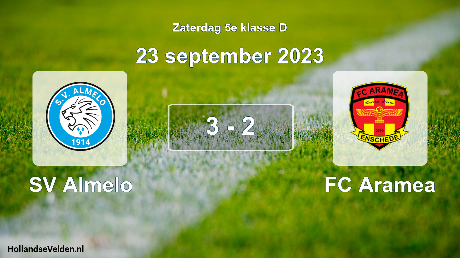 Total number of matches played: SV Almelo - FC Aramea 3 - 2 (23 September 2023)