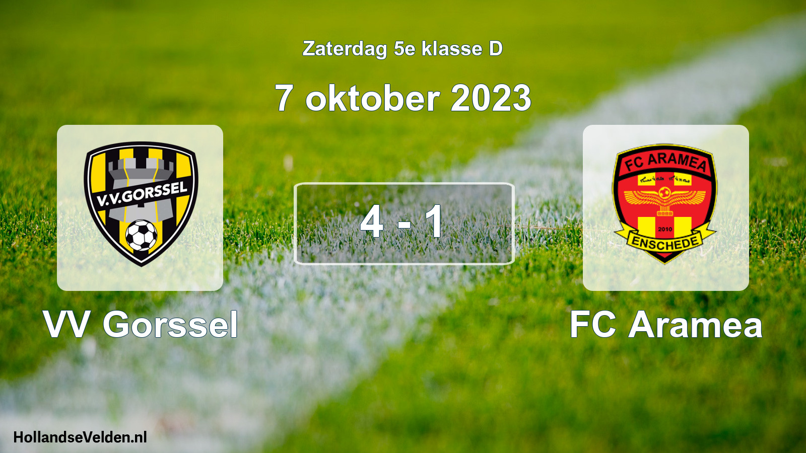 Total number of matches played: VV Gorssel - FC Aramea 4 - 1 (7 October 2023)
