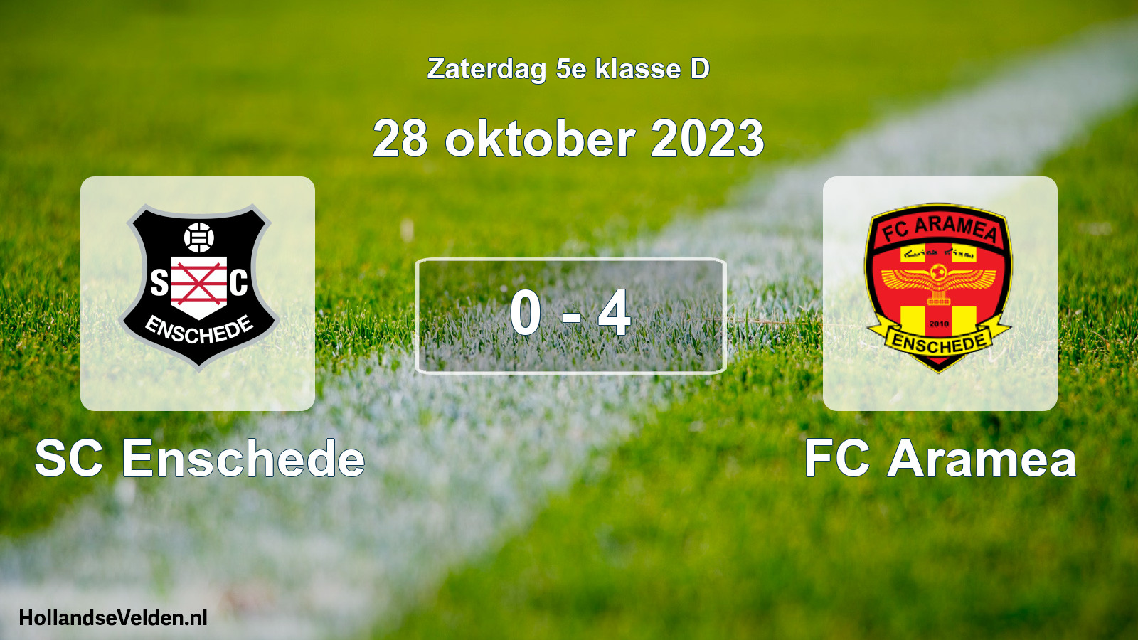 Total number of matches played: SC Enschede - FC Aramea 0 - 4 (28 October 2023)