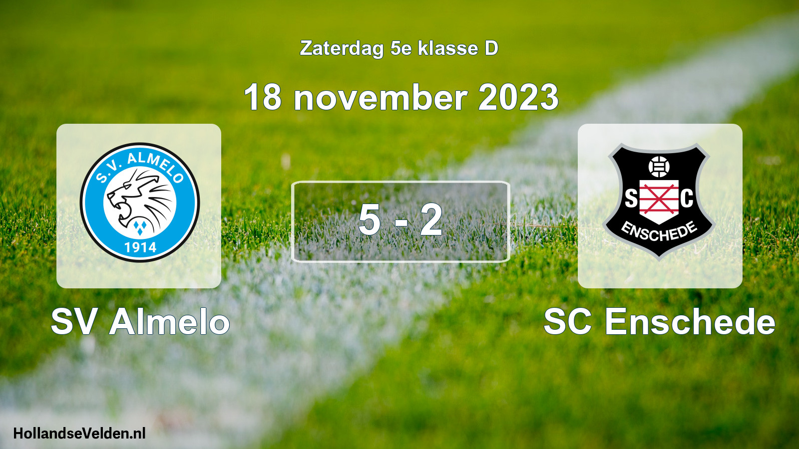 Total number of matches played: SV Almelo - SC Enschede 5 - 2 (18 November 2023)