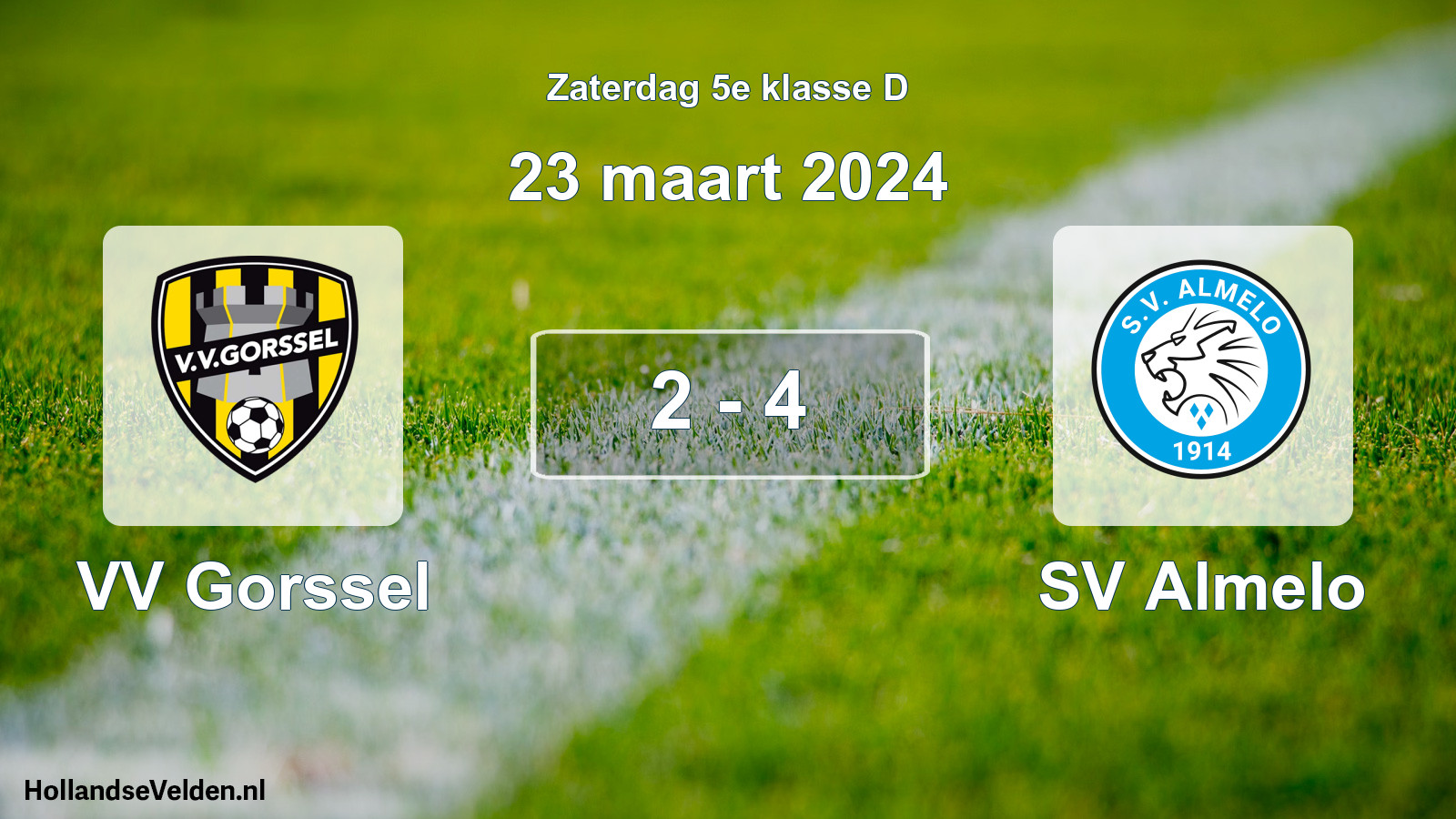 Total number of matches played: VV Gorssel - SV Almelo 2 - 4 (23 March 2024)