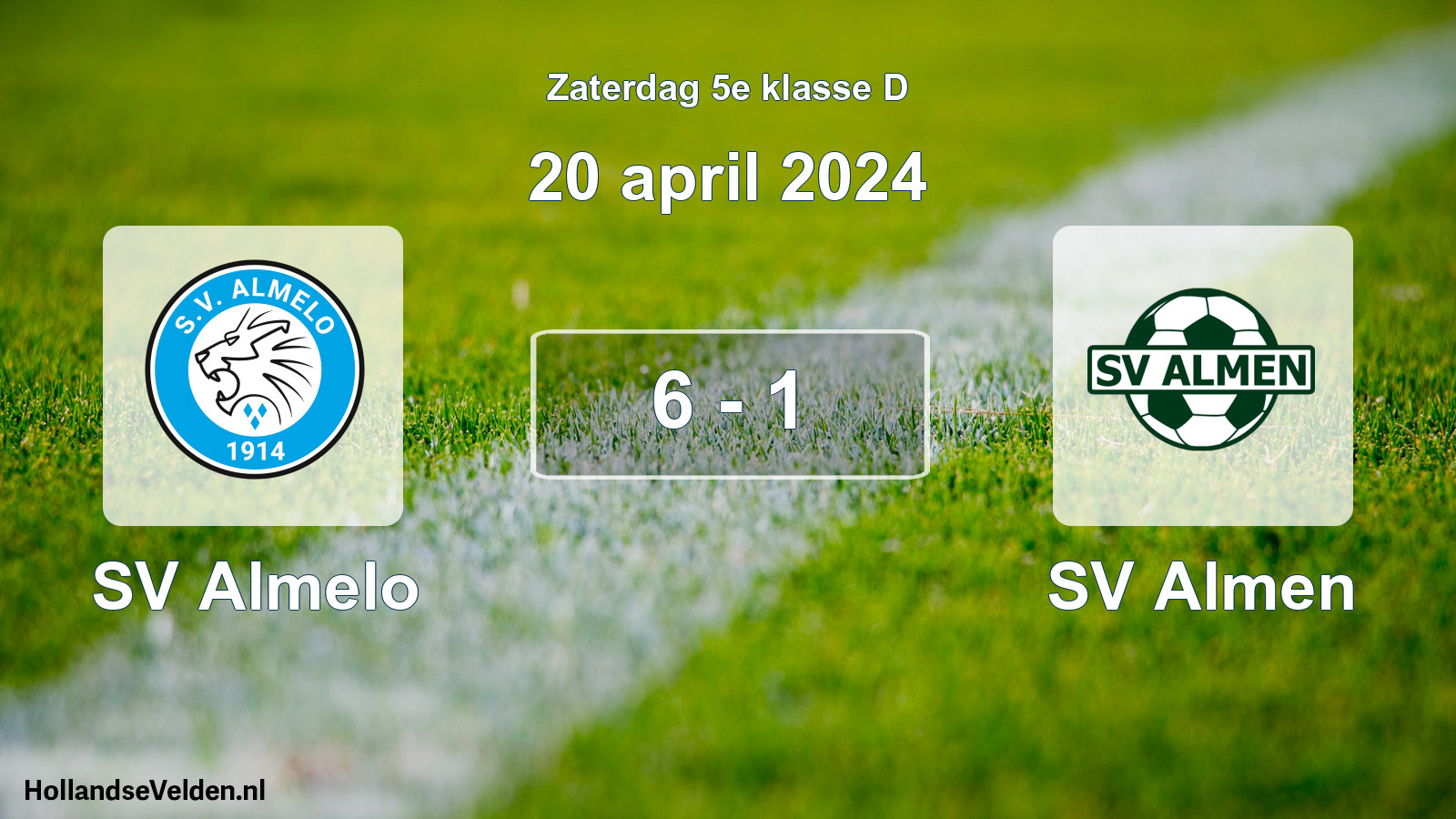 Total number of matches played: SV Almelo - SV Almen 6 - 1 (20 April 2024)