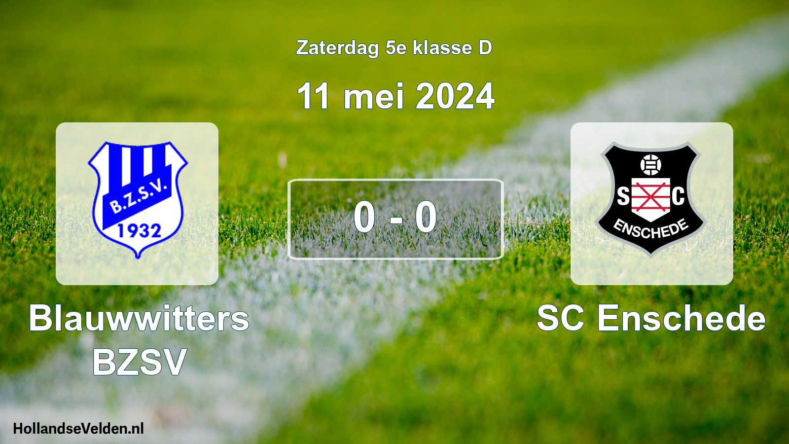 Total number of matches played: Blauwwitters BZSV - SC Enschede 0 - 0 (11 May 2024)