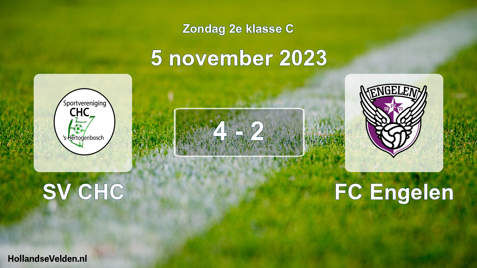 Total number of matches played: SV CHC - FC Engelen 4 - 2 (5 November 2023)