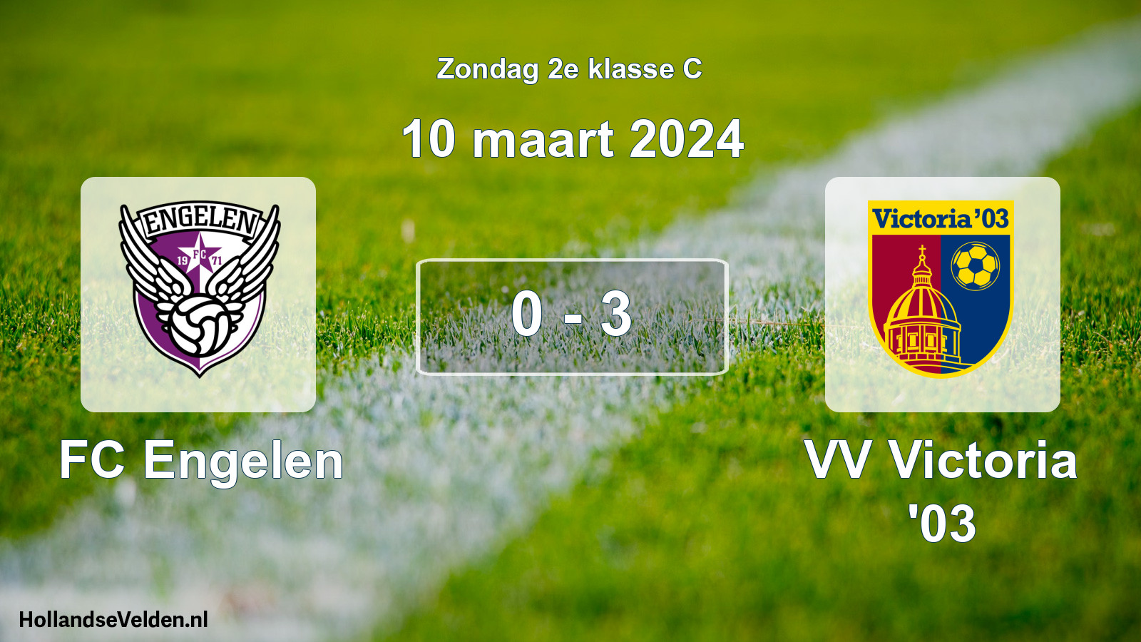 Total number of matches played: FC Engelen - VV Victoria '03 0 - 3 (10 March 2024)