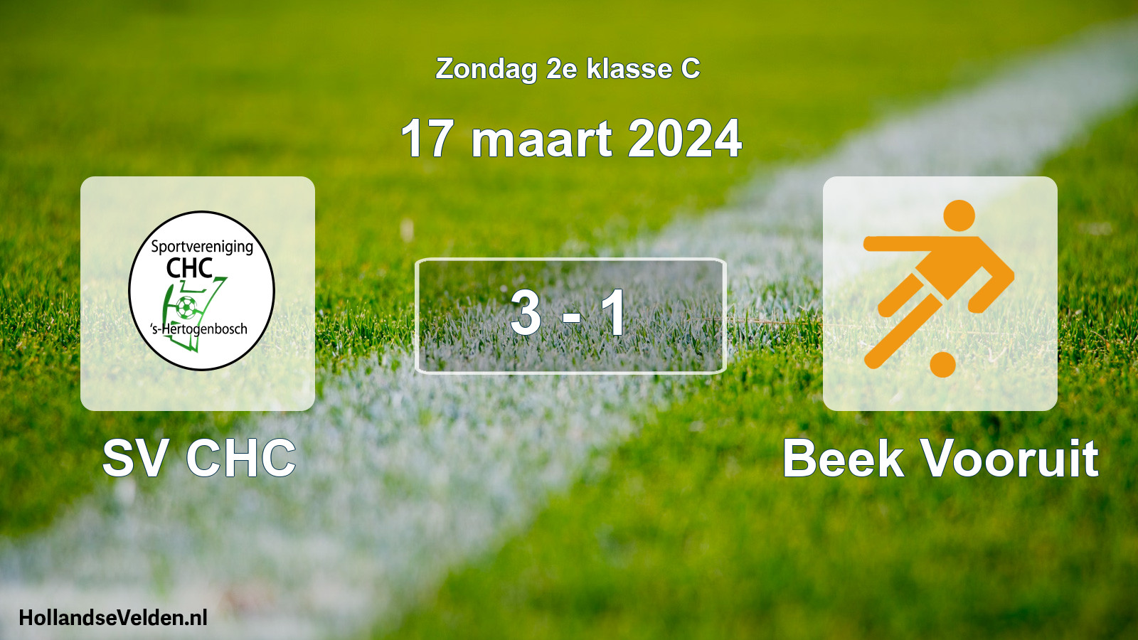 Total number of matches played: SV CHC - Beek Vooruit 3 - 1 (17 March 2024)