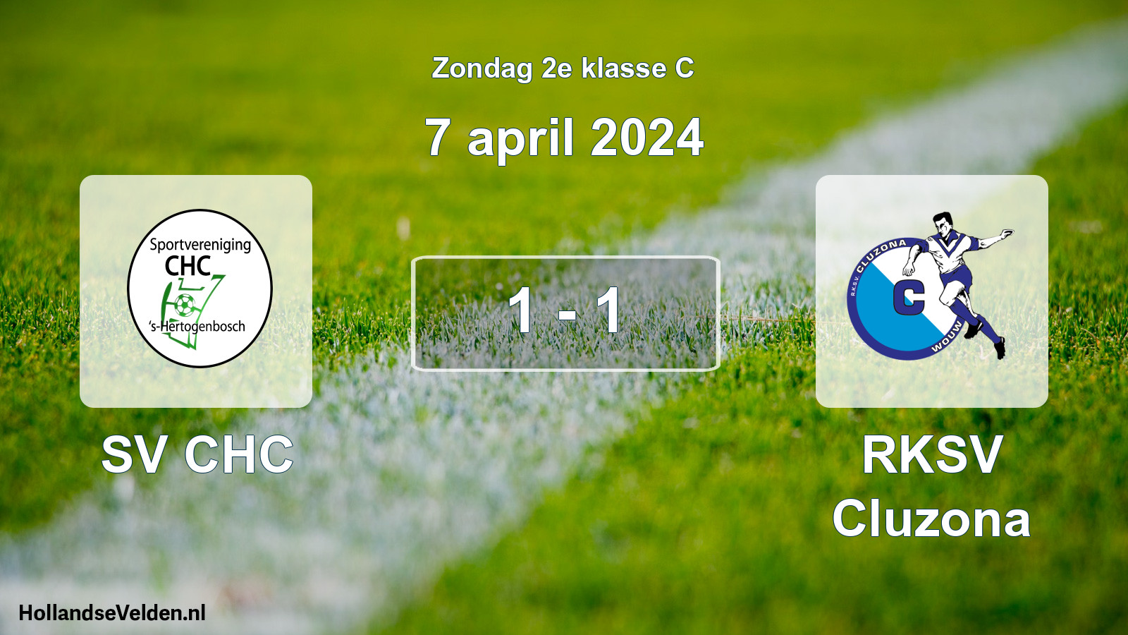 Total number of matches played: SV CHC - RKSV Cluzona 1 - 1 (7 April 2024)