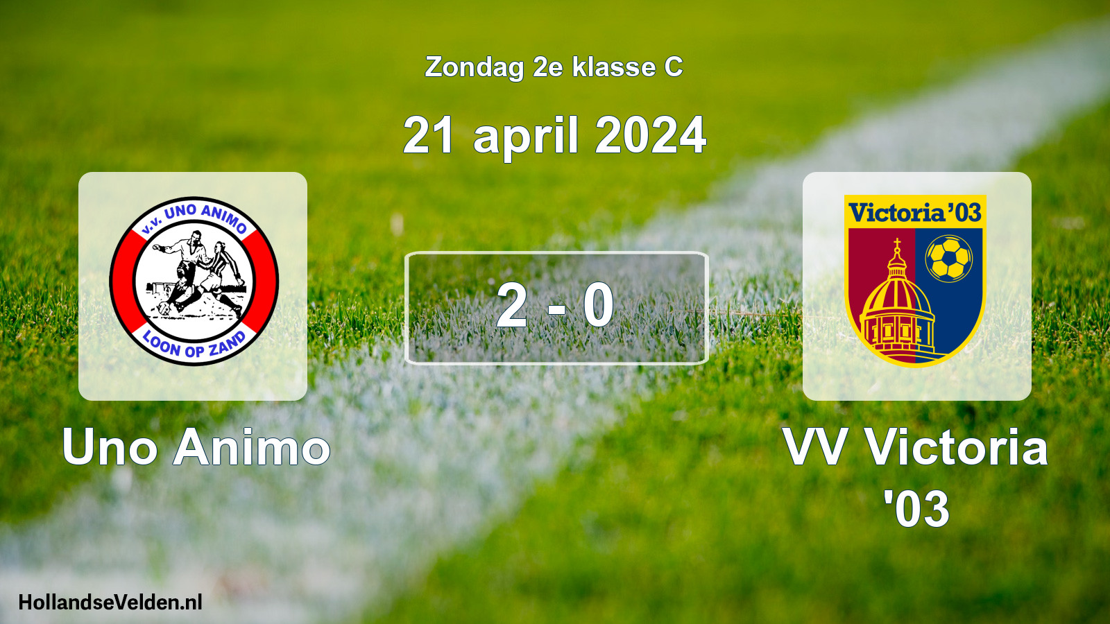 Total number of matches played: Uno Animo - VV Victoria '03 2 - 0 (21 April 2024)