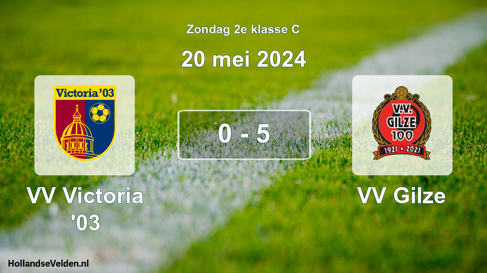 Total number of matches played: VV Victoria '03 - VV Gilze 0 - 5 (20 May 2024)